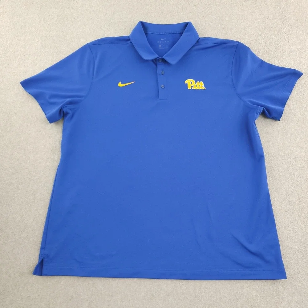 Pittsburgh Pirates Shirt Mens XL Blue MLB Baseball Nike Dri Fit Polo Golf